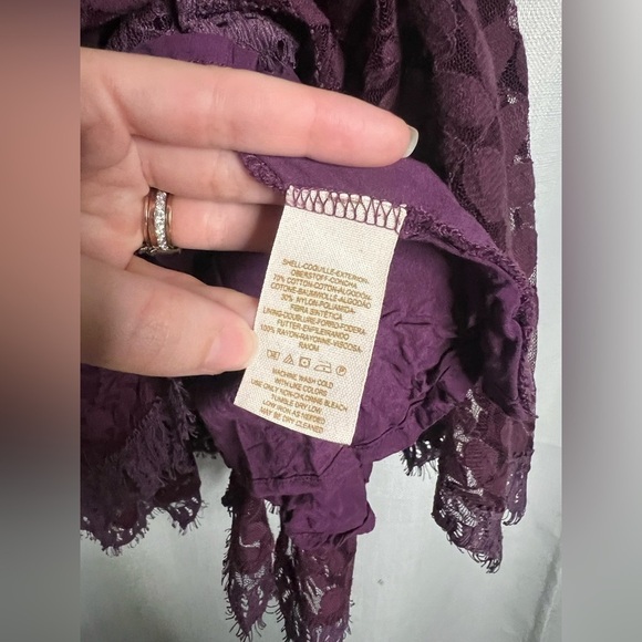 Free People Purple Floral Mesh Lace Dress ASO Taylor Swift 0 - Picture 8 of 11